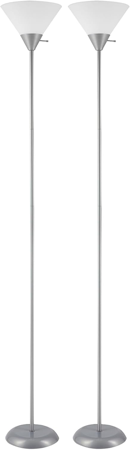 Electric 67134 72" Torchiere Floor Lamp and Adjustable Reading Light