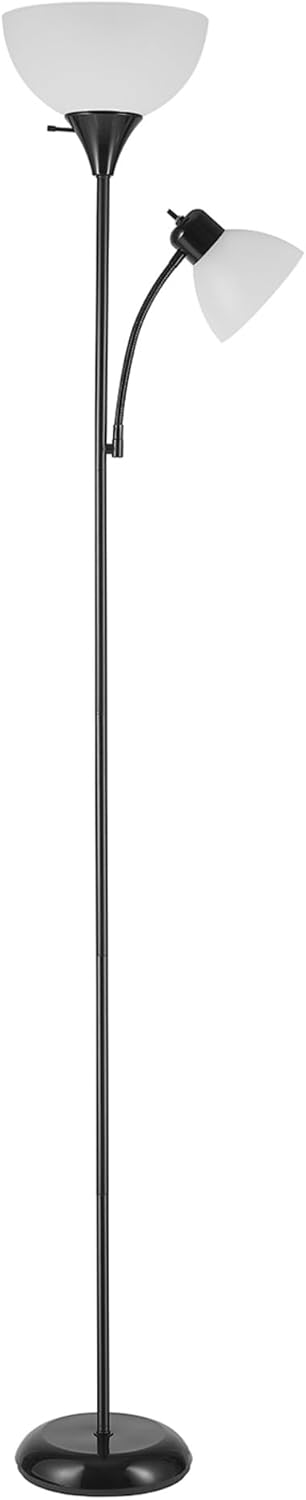 Electric 67134 72" Torchiere Floor Lamp and Adjustable Reading Light