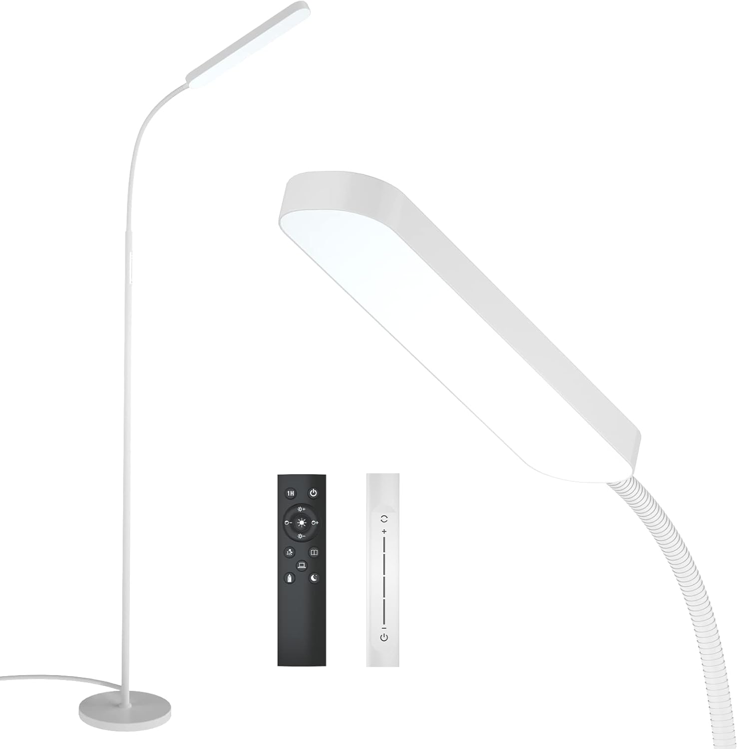 Floor lamp, 15w/1000lm Bright LED Floor Lamp with Stepless Adjustable 3000K-6000K