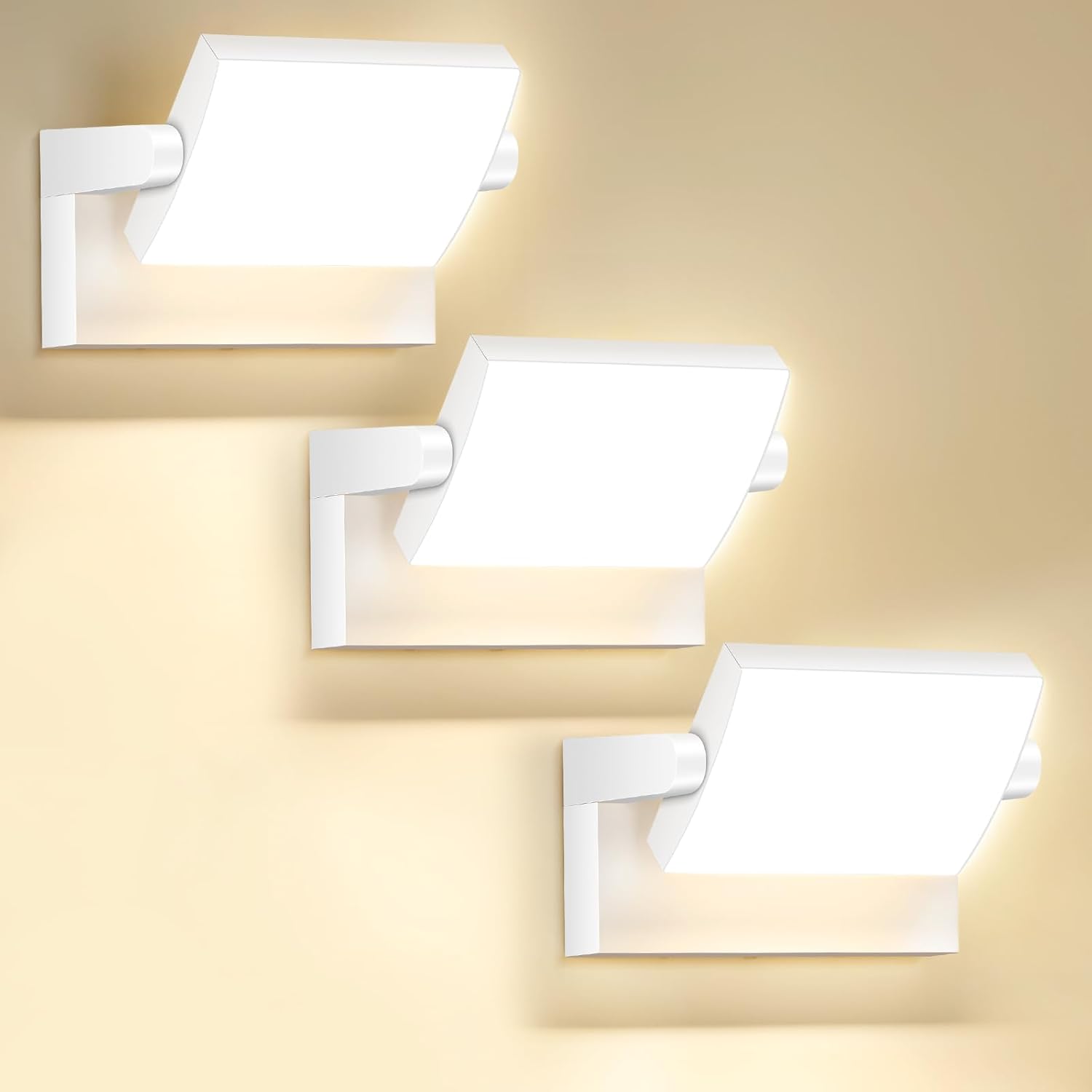 Outdoor Wall Lights 40W 350 ° Adjustable Modern Security Commercial Exterior Wall Mount Fixture 6000K Waterproof Black Floodlights