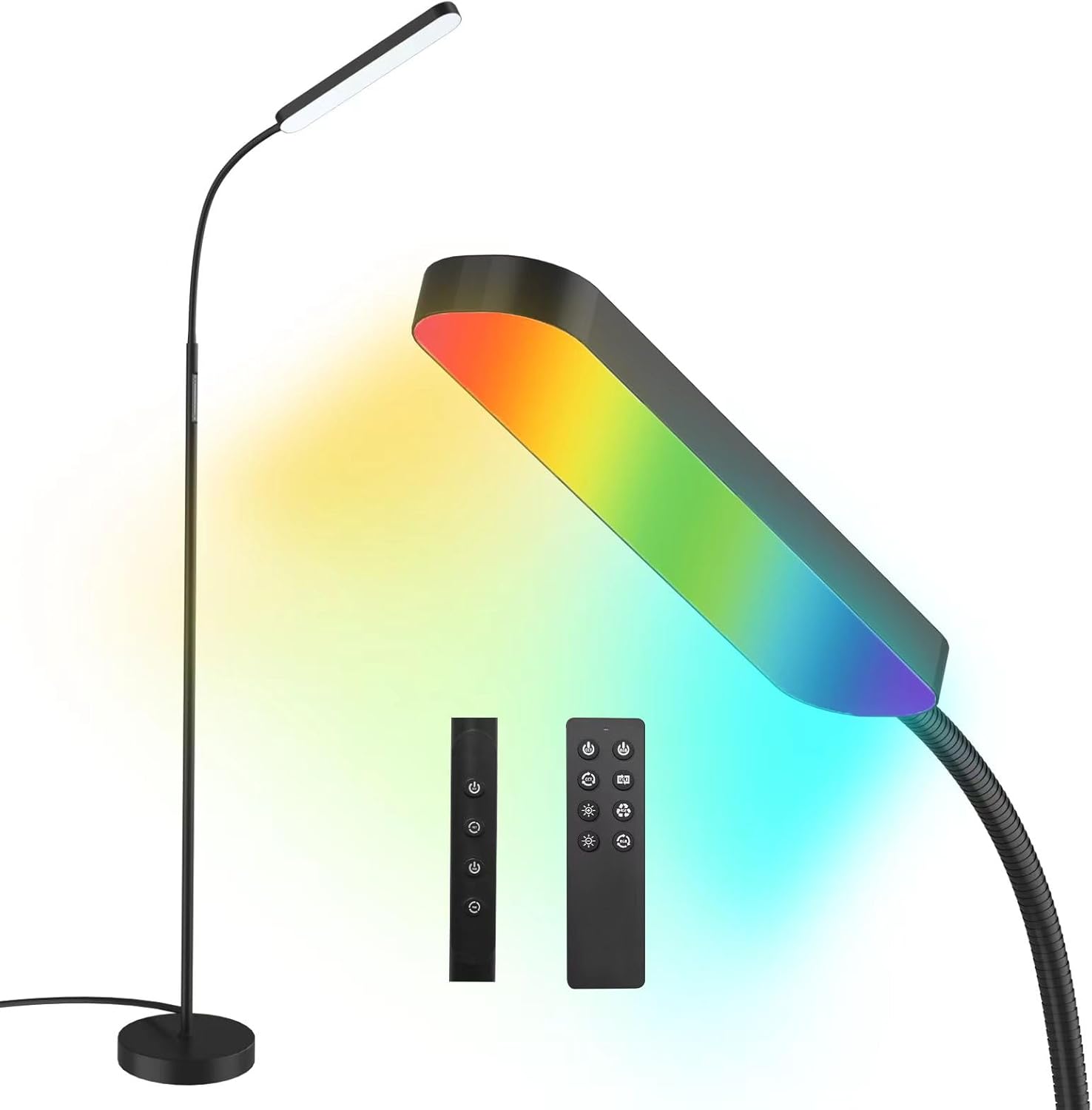 Floor lamp, 15w/1000lm Bright LED Floor Lamp with Stepless Adjustable 3000K-6000K