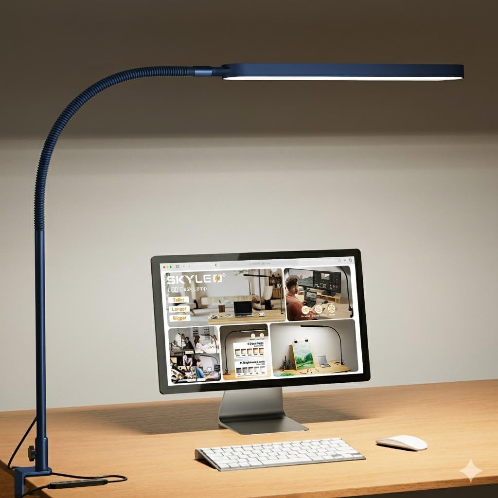 Desk Lamp for Home Office, Eye Comfortable LED Desk Light for Long Hour