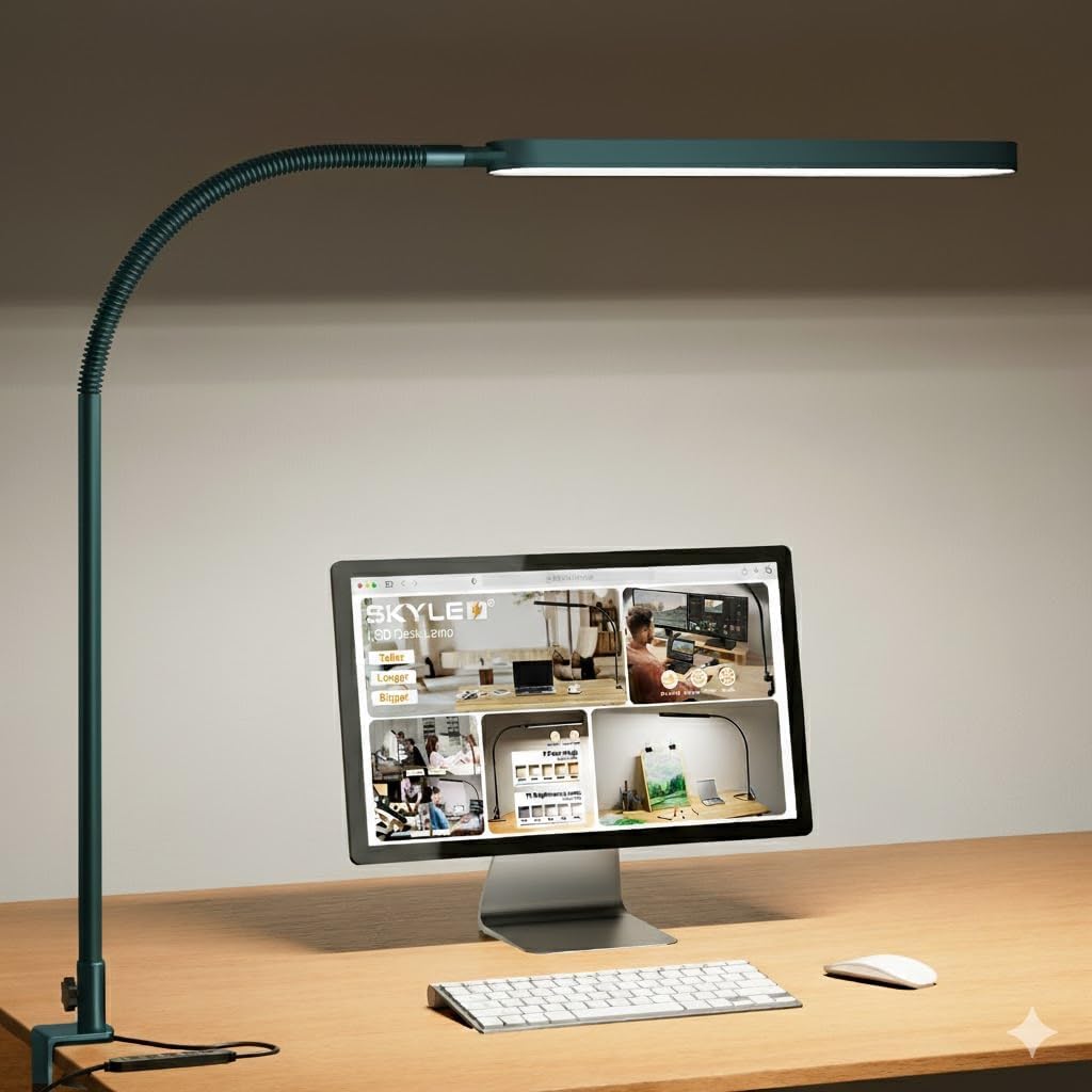 Desk Lamp for Home Office, Eye Comfortable LED Desk Light for Long Hour