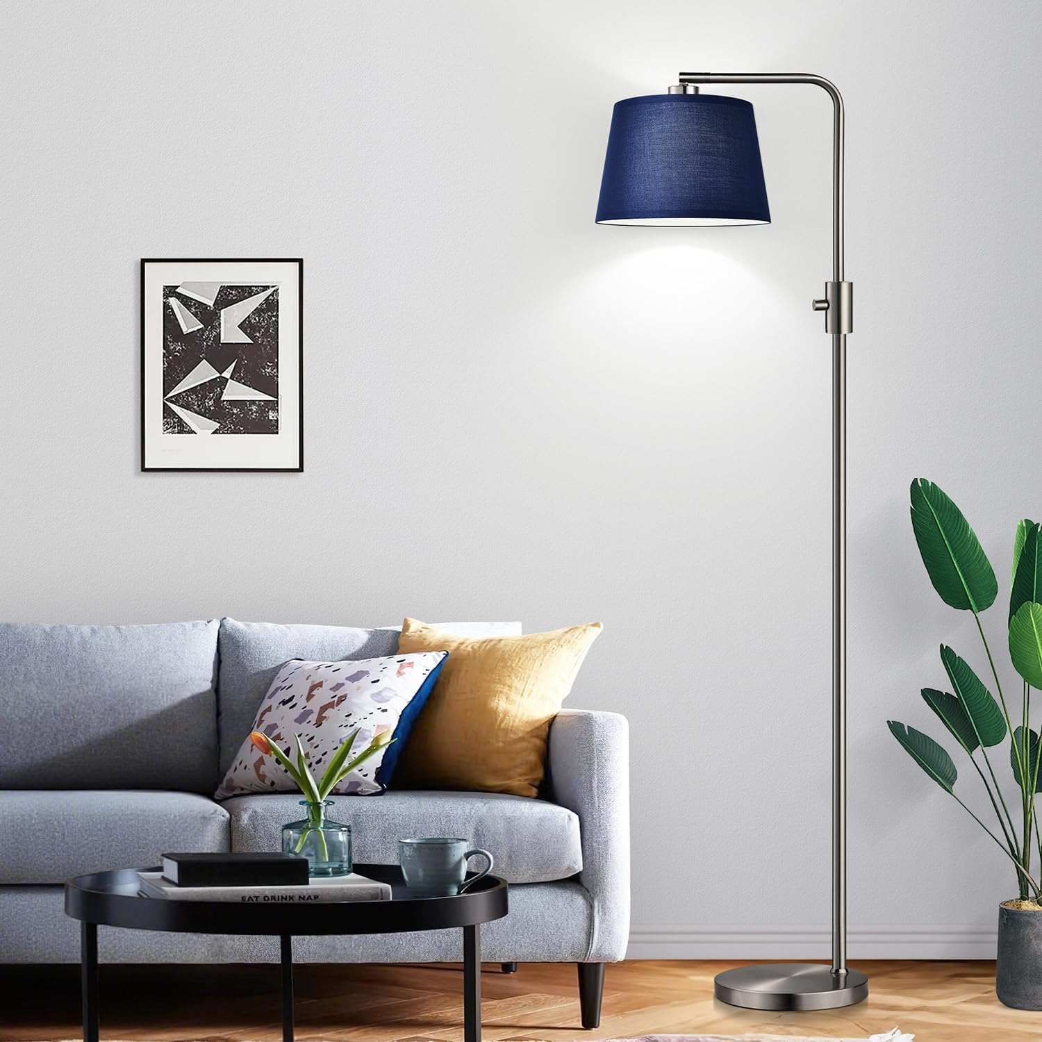 Dimmable Floor Lamp, 1000 Lumens LED Edison Bulb Included, Arc Floor Lamps for Living Room