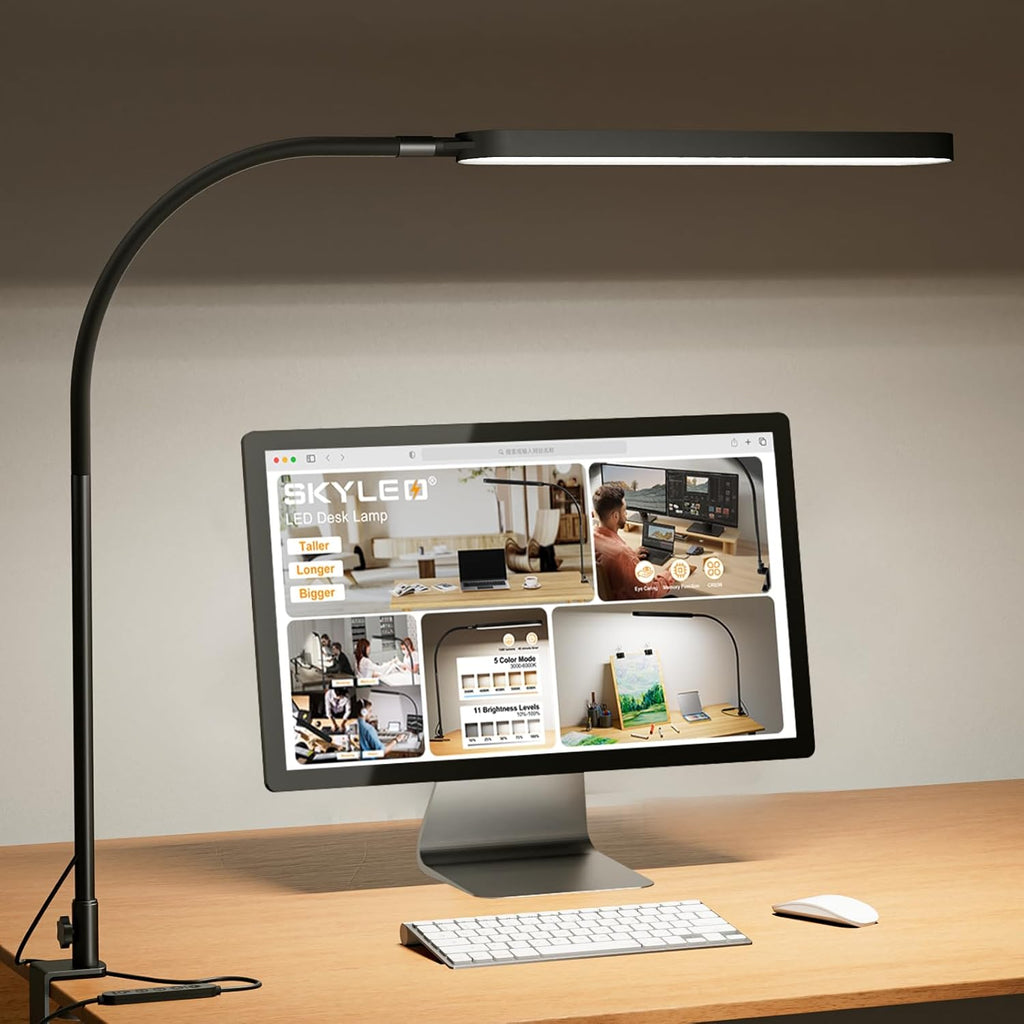 Desk Lamp for Home Office, Eye Comfortable LED Desk Light for Long Hour